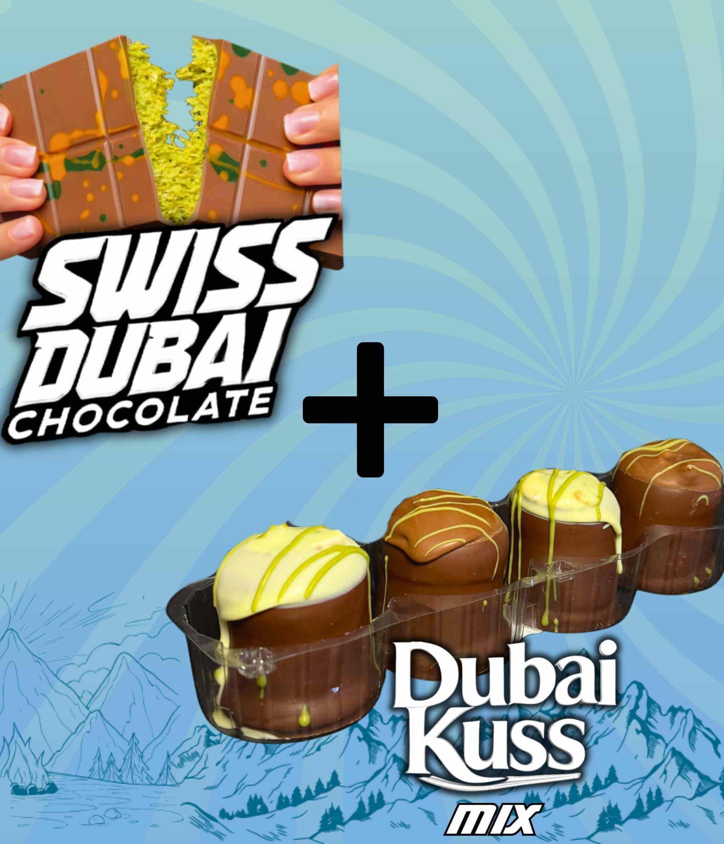 BUNDLE | Swiss Dubai Chocolate & 4er Pack Dubai Kuss - Sweet Day