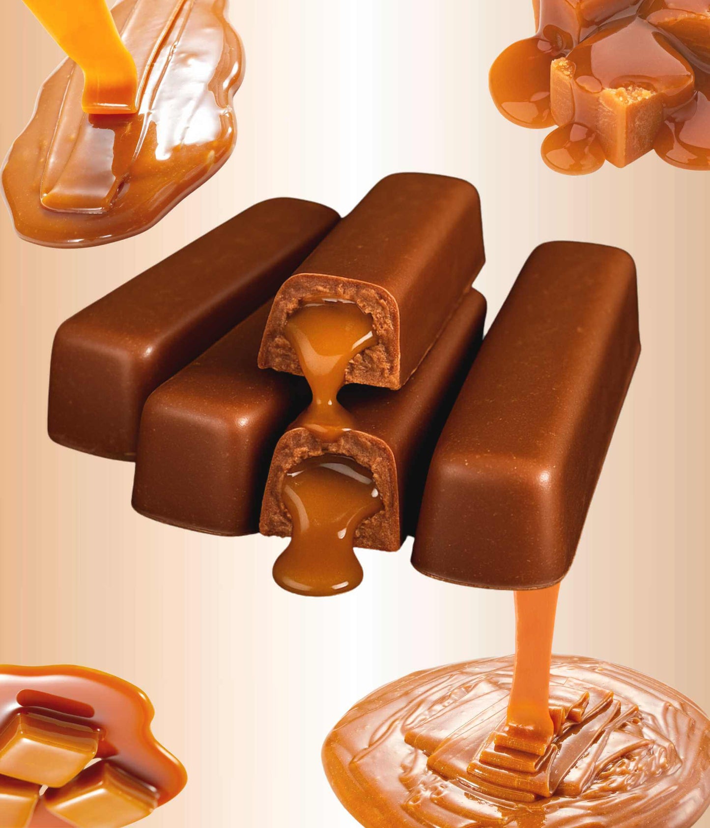 Handmade Swiss sweet caramel chocolate bars with creamy filling – premium Swiss Dubai Chocolate by SweetDay.Shop, crafted in Switzerland, luxurious gourmet treat.