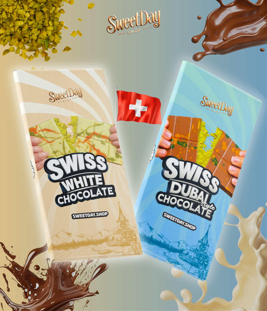 BUNDLE | Swiss Dubai Chocolate White & Brown - Sweet Day