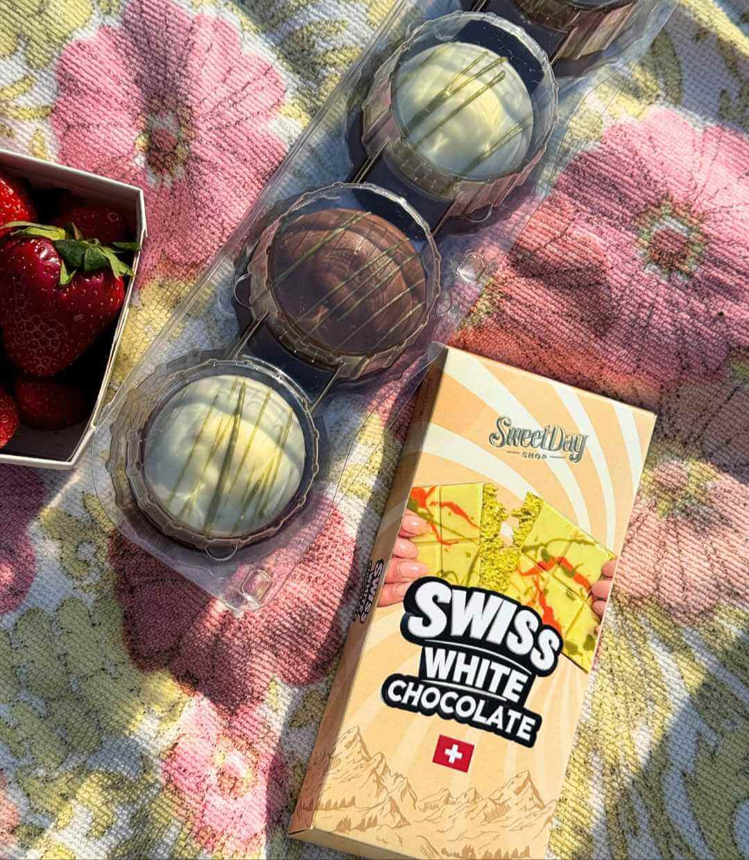 BUNDLE | Swiss White Chocolate & 4er Pack Dubai Kuss - Sweet Day