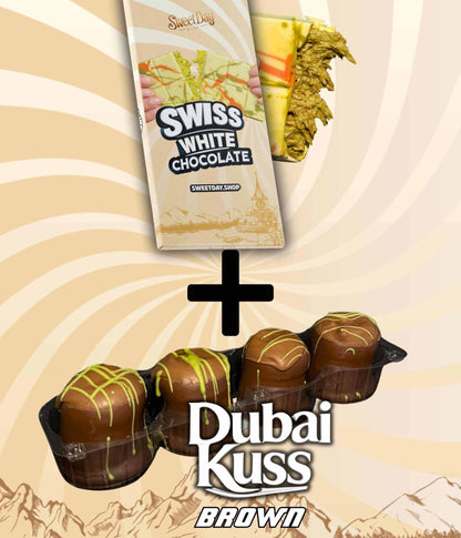 BUNDLE | Swiss White Chocolate & 4er Pack Dubai Kuss - Sweet Day